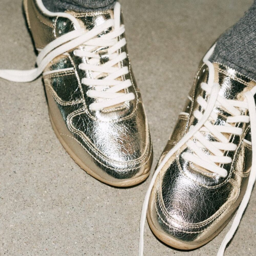 Women's METALLIC EFFECT SNEAKERS